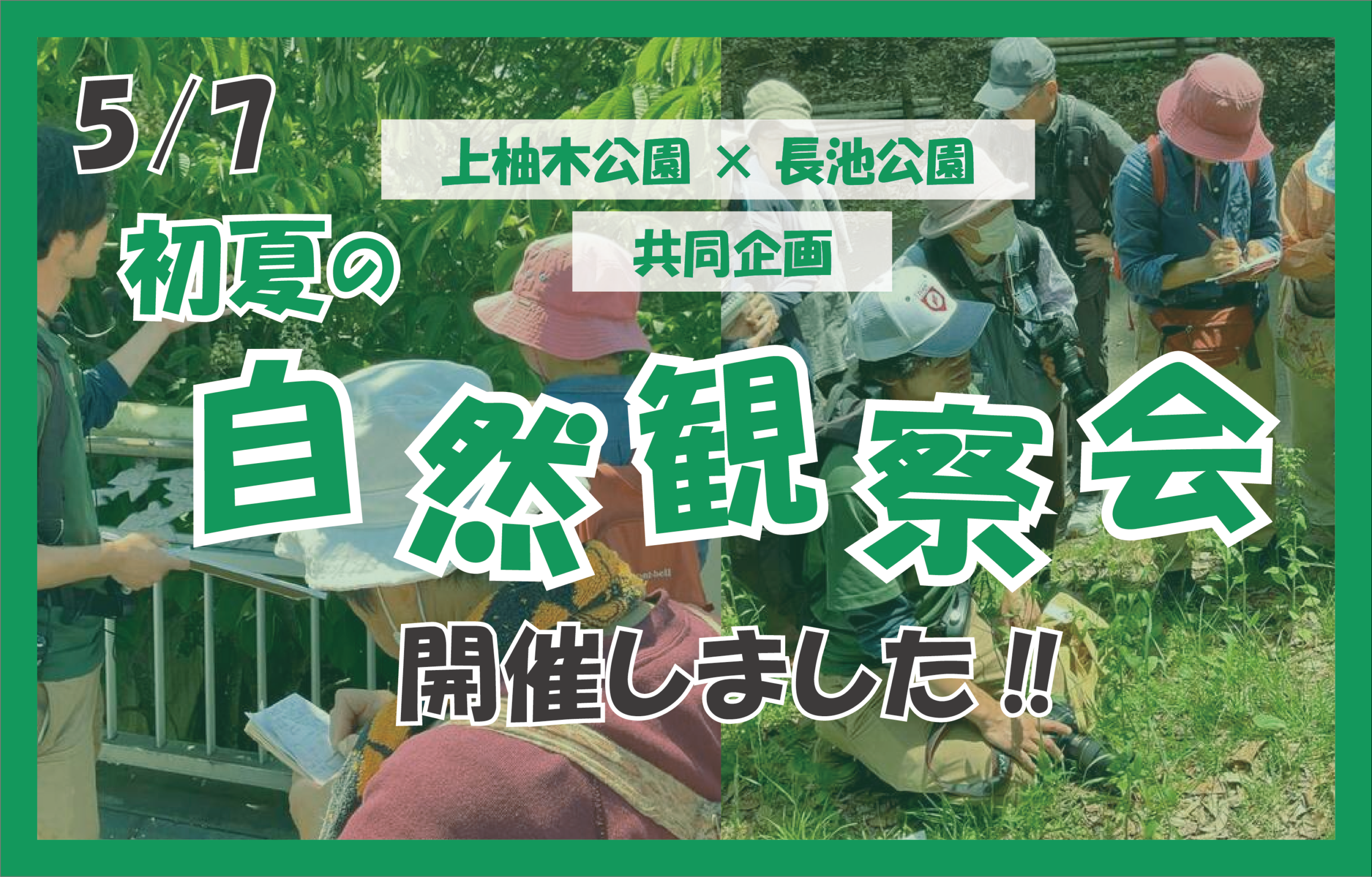 5/7（木）初夏の自然観察会を開催しました